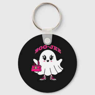 Pink Boo-jee Funny Ghost Halloween Keychain