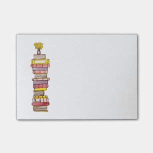 Pink Books Sticky Notes