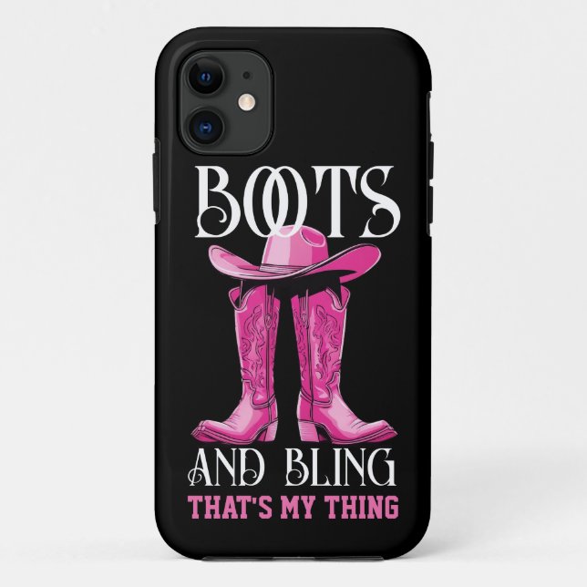 Pink Boots and Bling That's My Thing Case-Mate iPhone Case (Back)