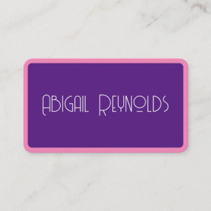 Pink Border on Purple Business Card