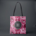 Pink Botanical Peonies Pattern Bridesmaid Monogram Tote Bag<br><div class="desc">Elegant and feminine custom tote bag featuring botanical pattern of pink peonies. Personalize by adding a monogram. This pink floral pattern tote bag will be perfect as a personalized gift for weddings,  bridal showers, birthdays and so much more. Matching items are available.</div>