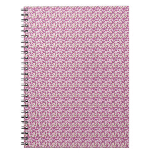 Pink Botanical Vine Pattern Floral Nature Design Notebook