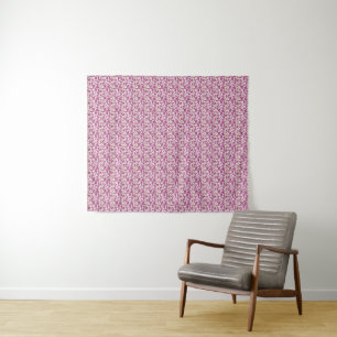 Pink Botanical Vine Pattern Floral Nature Design Tapestry