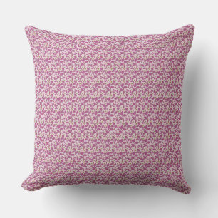 Pink Botanical Vine Pattern Floral Nature Design Throw Pillow