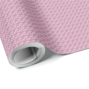 Pink Botanical Vine Pattern Floral Nature Design Wrapping Paper