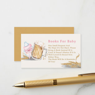 Pink Bottle Beer Books for Baby Enclosure Card
