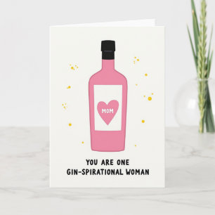 Pink Bottle Mothers Day Love Card