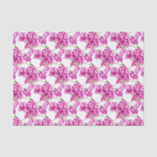 Pink bougainvillea botanical watercolor pattern tissue paper