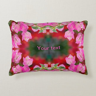 Pink Bougainvillea flower Accent Pillow