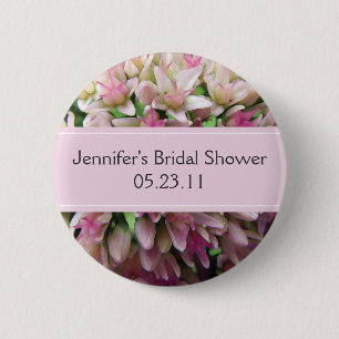 Pink Bouquet Bridal Shower Button