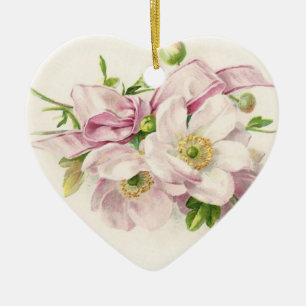 Pink Bouquet Ceramic Ornament