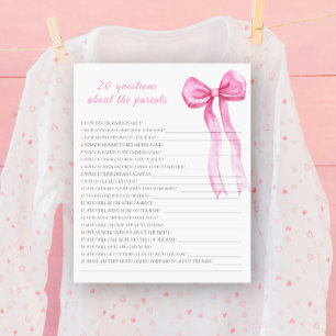 Pink bow - 20 questions about the Parents