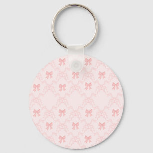 Pink Bow Aesthetic Notebook – Cute & Feminine Keychain