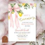Pink Bow Amalfi Lemon That's Amore Bridal Shower Invitation<br><div class="desc">Pink Bow Amalfi Lemon That's Amore Bridal Shower,  Italian Theme Bridal Shower Invitation,  Italian Dinner Bridal Shower Invitation,  That's Amore Bridal Shower Invitation, </div>