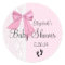 Pink Bow and White Lace Baby Shower Favour