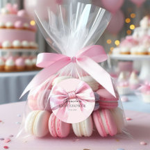 Pink Bow Baby Girl Stickers