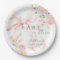 Pink Bow Baby In Bloom Baby Shower Paper Plate