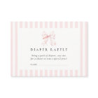 Pink Bow Baby Shower Diaper Raffle