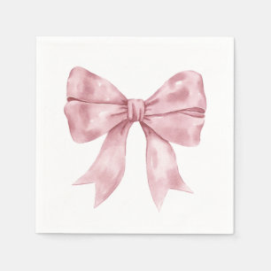Pink Bow Baby Shower Napkin