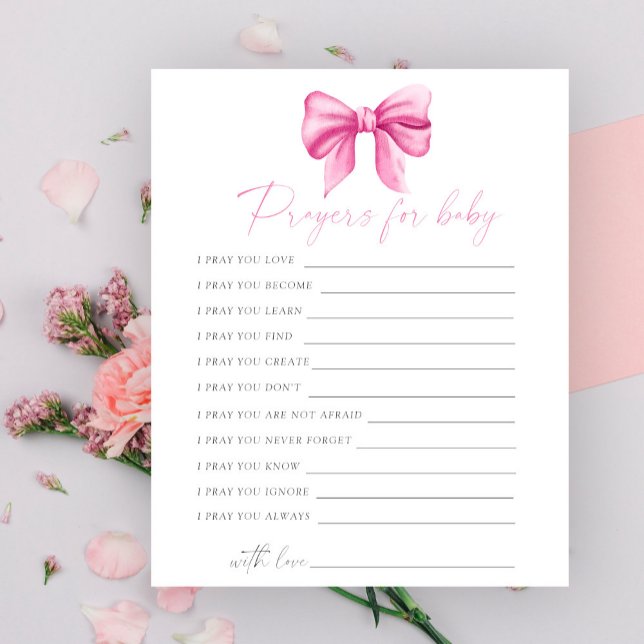Pink bow baby shower prayers for baby  (Creator Uploaded)