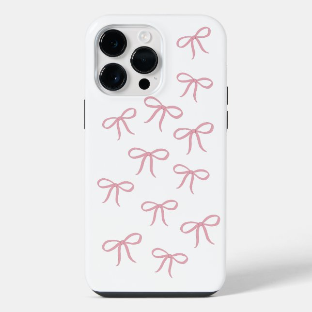 Pink Bow Background  iPhone Case (Back)