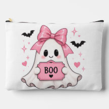 Pink Bow BOO Ghost Coquette Halloween