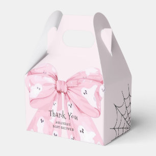Pink Bow Boo Halloween Baby Shower Favour Box