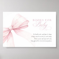 Pink Bow Books for Baby - Digital Download Card