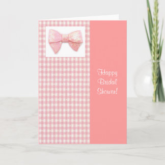Pink Bow Bridal Shower Card
