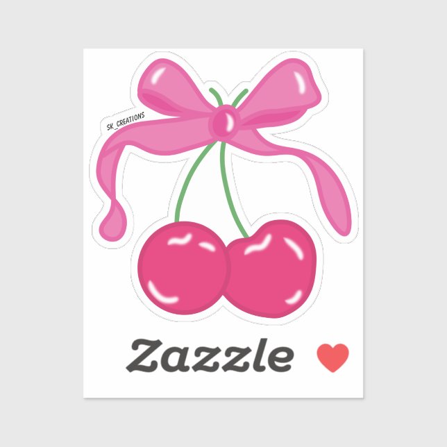 Pink Bow Cherries  (Sheet)