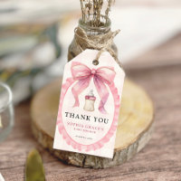 Pink Bow Chic Coquette Girl Baby Shower