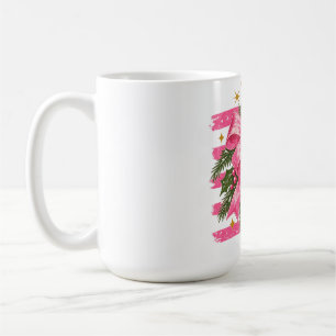 Pink Bow Christmas Evergreen Holiday Style Coffee Mug