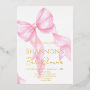 Pink Bow Coquette Baby Shower