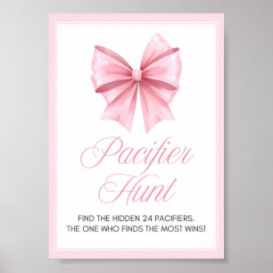 Pink Bow Coquette Baby Shower Sign