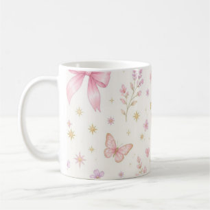 * Pink Bow Coquette Birthday Candle for Girls Coffee Mug