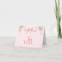 Pink Bow Coquette Floral Baby Girl Baby Shower