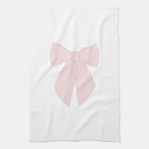 Pink Bow Coquette Kitchen Towel