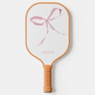 Pink Bow Coquette Personalized Pickleball Paddle