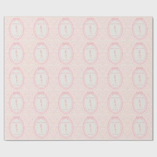 Pink Bow Coquette Silly Goose 1st Birthday  Wrapping Paper
