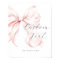 Pink Bow Custom Text Table Sign