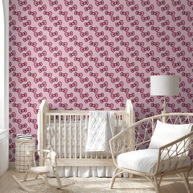 Pink Bow Delight Wallpaper (Kids)