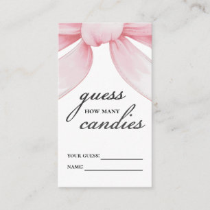 Pink Bow Display Shower Enclosure Card