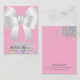 Pink Bow Earring Display Card