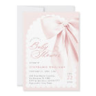 Pink Bow Elegant Baby Shower