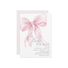 Pink Bow Elegant minimalist Baby girl Shower