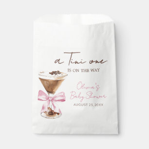 Pink Bow Espresso Martini Baby Shower Favour Bag