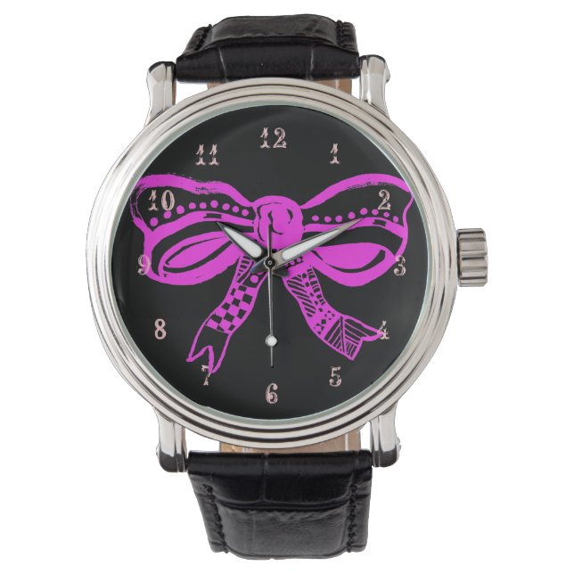 Pink Bow Fashion Watch (Front)