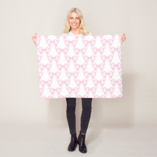 Pink Bow Fleece Blanket