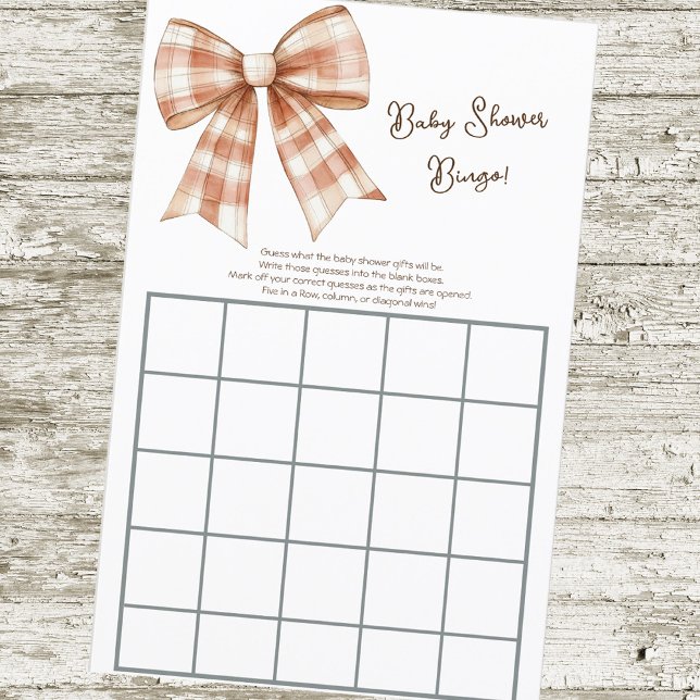 Pink Bow Girl Baby Shower Bingo (Creator Uploaded)