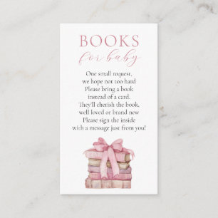 Pink Bow Girl Books for Baby insert card